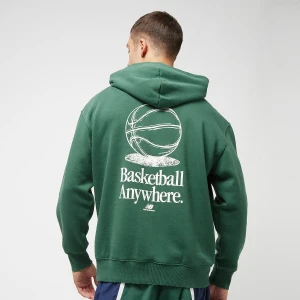 Zdjęcie produktu New Balance Hoops Fleece Hoodie mężczyźni Bluzy zielony rozmiar Odzież