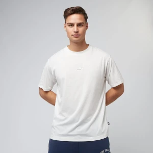New Balance Hoops On Court T-Shirt mężczyźni T-Shirty i Polo biały rozmiar Odzież
