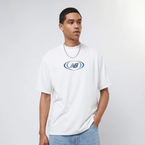 New Balance Hoops On Court T-Shirt mężczyźni T-Shirty i Polo biały rozmiar Odzież