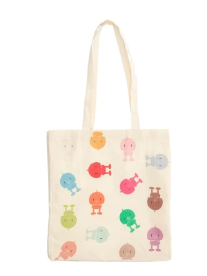 Hoptimist Shopper bag w kolorze kremowym ze wzorem - 40 x 46 cm rozmiar: onesize