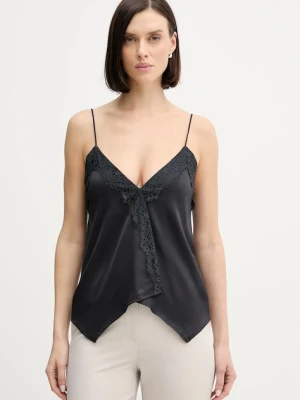 Hoss Intropia bluzka damska kolor granatowy gładka 5872103