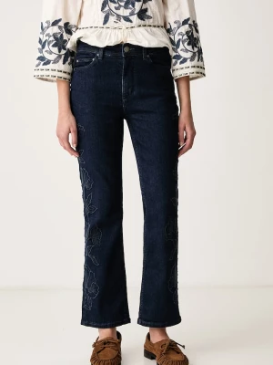 Hoss Intropia jeansy flare damskie granatowy