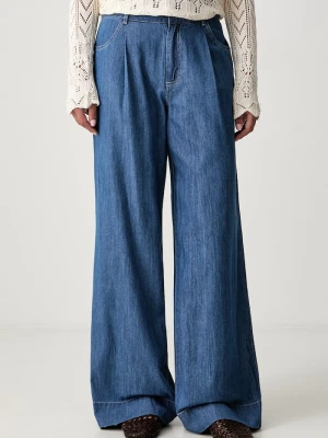 Hoss Intropia jeansy wide leg damskie niebieski