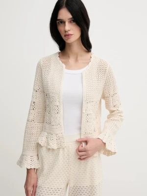 Hoss Intropia kardigan damski kolor beżowy lekki 6319513