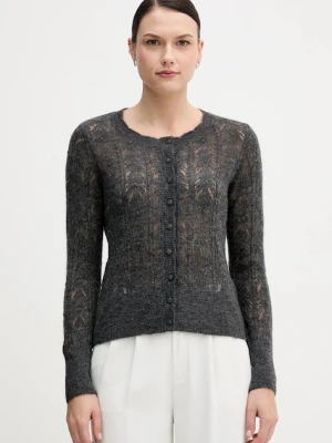 Hoss Intropia kardigan z dodatkiem wełny damski kolor szary lekki 6312167