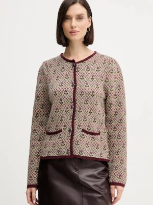 Hoss Intropia kardigan z dodatkiem wełny kolor bordowy 6312171