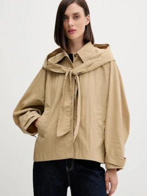 Hoss Intropia kurtka kolor beżowy przejściowa oversize 5452469