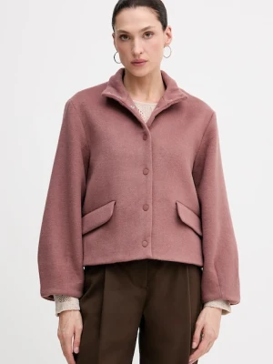 Hoss Intropia kurtka z dodatkiem wełny kolor różowy przejściowa 5432683