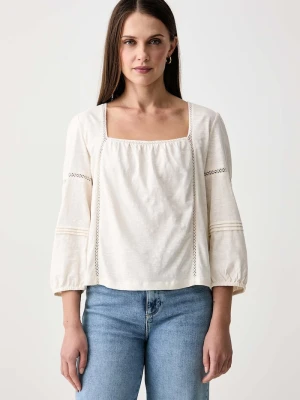 Hoss Intropia longsleeve damski bawełniany beżowy