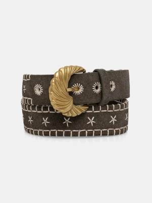 Hoss Intropia pasek zamszowy