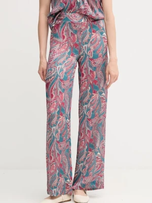 Hoss Intropia spodnie damskie kolor niebieski proste high waist 6542825
