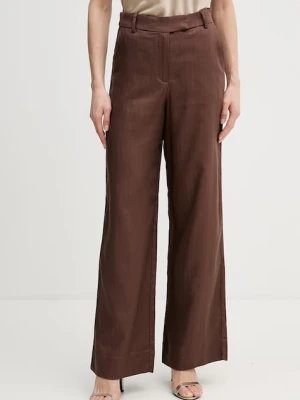 Hoss Intropia spodnie z domieszką lnu