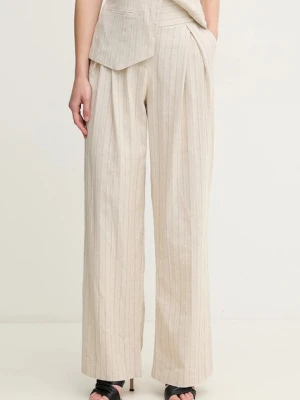 Hoss Intropia spodnie z domieszką lnu