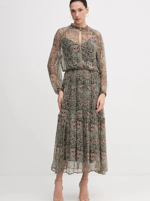 Hoss Intropia sukienka kolor zielony maxi rozkloszowana 8222123