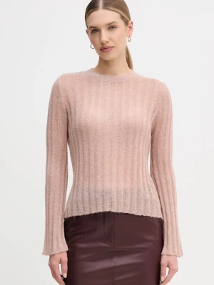 Hoss Intropia sweter z dodatkiem wełny damski kolor różowy lekki 6382016