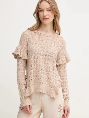 Hoss Intropia sweter z domieszką lnu