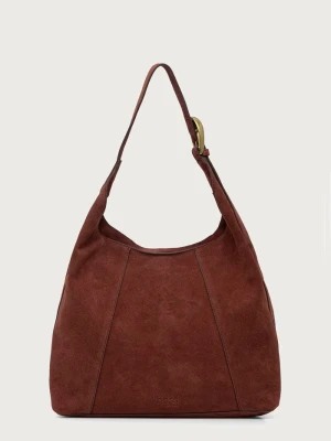 Hoss Intropia torebka shopper damska zamszowa bordowy