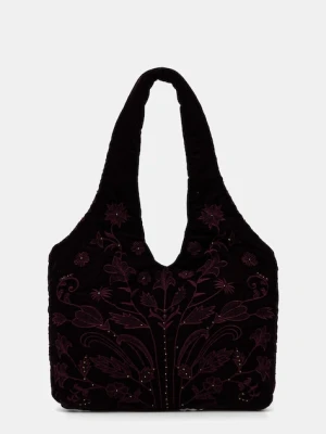 Hoss Intropia torebka welurowa kolor bordowy 2052028