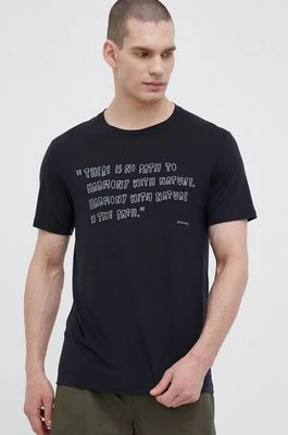 Houdini t-shirt Tree Message męski kolor czarny z nadrukiem