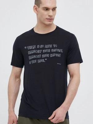 Houdini t-shirt Tree Message męski kolor czarny z nadrukiem