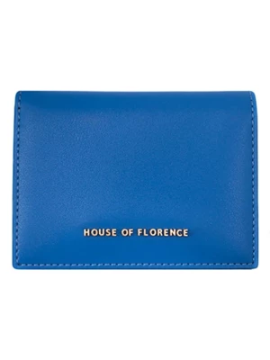 HOUSE OF FLORENCE Skórzane etui w kolorze niebieskim na karty - 11 x 8 cm rozmiar: onesize
