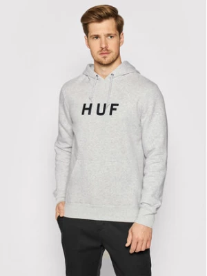 HUF Bluza Essentials Og Logo PF00099 Szary Regular Fit