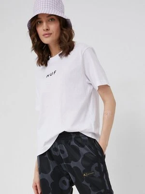 HUF T-shirt bawełniany kolor biały