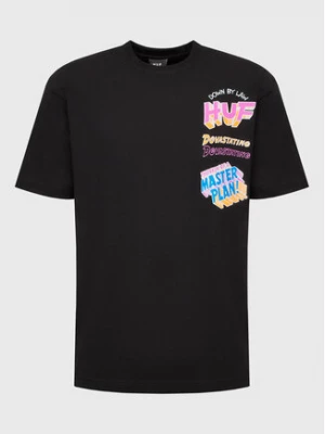 HUF T-Shirt Master Plan TS01942 Czarny Regular Fit