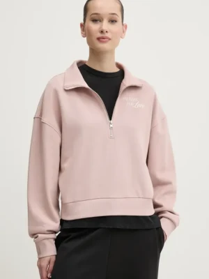 HUGO Blue bluza bawełniana damska kolor różowy gładka 50531192