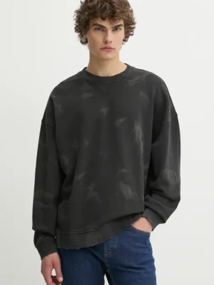 Hugo Blue bluza bawełniana męska kolor czarny gładka 50534266