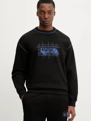 HUGO Blue bluza bawełniana Nothalic czarny