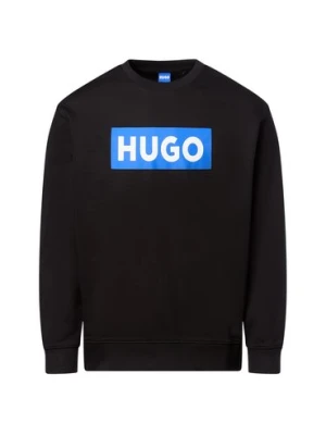 HUGO BLUE Bluza damska - Classic Crew Kobiety Bawełna czarny|niebieski nadruk,