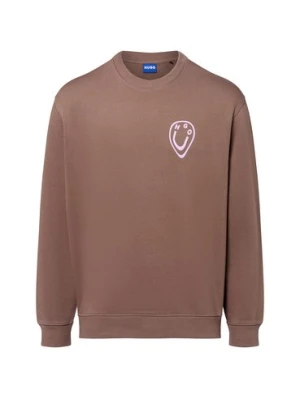 Zdjęcie produktu HUGO BLUE Bluza damska - Oversized Crew_B_3 Kobiety Bawełna brązowy|różowy nadruk,