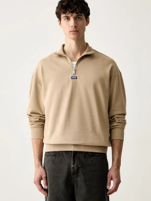HUGO Blue bluza męska bawełniana Neeler beżowy
