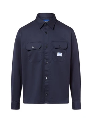 HUGO BLUE Bluza męska - Ekyone Mężczyźni Regular Fit Bawełna niebieski jednolity,