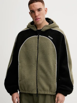 Hugo Blue bluza męska kolor zielony z kapturem 50546620