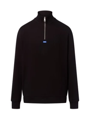 HUGO BLUE Bluza męska - Neeler Mężczyźni Bawełna czarny jednolity,