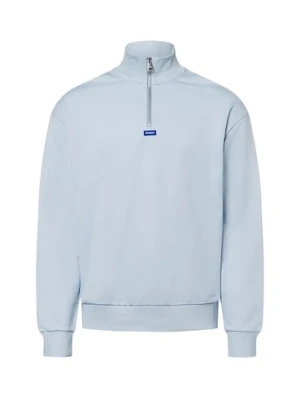 HUGO BLUE Bluza męska - Neeler Mężczyźni Bawełna niebieski jednolity,