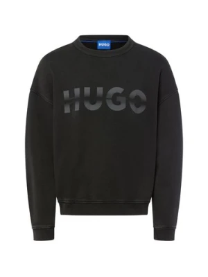 HUGO BLUE Bluza męska - Nenzyew Mężczyźni czarny jednolity,