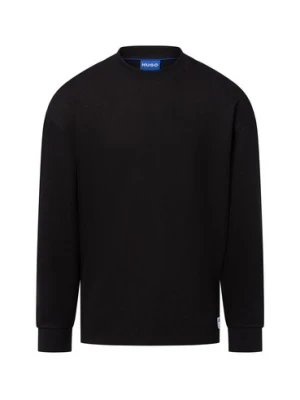 HUGO BLUE Bluza męska - Nuwolo Mężczyźni czarny jednolity,