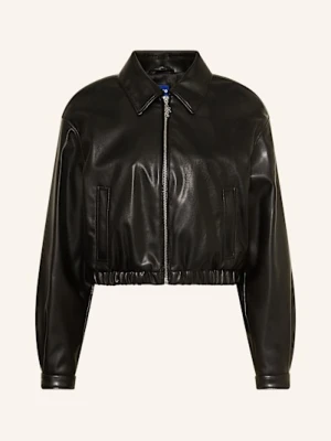 Hugo Blue Bluzon Autene Z Imitacji Skóry schwarz