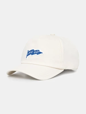 HUGO Blue czapka z daszkiem męska bawełniana Jinko-Flag