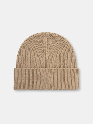 Hugo Blue czapka z dodatkiem wełny kolor beżowy 50551505
