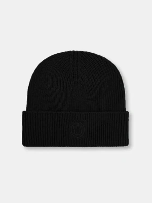 Hugo Blue czapka z dodatkiem wełny kolor czarny 50551505