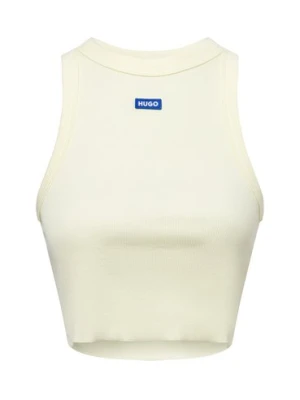 HUGO BLUE Damski podkoszulek - Baby Tank_B Kobiety Bawełna żółty jednolity,