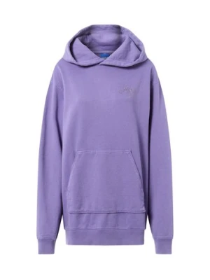 HUGO BLUE Damski sweter z kapturem - Dejandra Kobiety Bawełna lila jednolity,