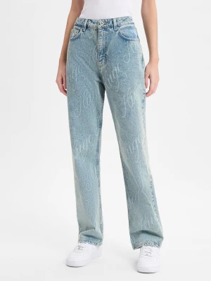 HUGO BLUE Dżinsy proste - Elyha_B Kobiety Bawełna niebieski wzorzysty,