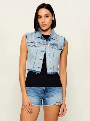 Hugo Blue Jeansowa kamizelka Garis_B | Cropped Fit
