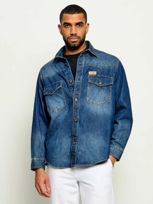 Hugo Blue Jeansowa koszula Ebant | Oversize fit