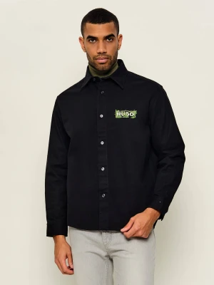 Hugo Blue Jeansowa koszula Ebolt_1 | Regular Fit czarny